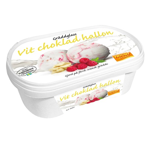 Glass Vit choklad Hallon 500ml Triumf Glass