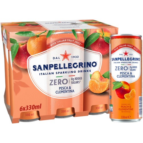 Läsk Pesca/Clementina Zero 6-p 33cl San Pellegrino