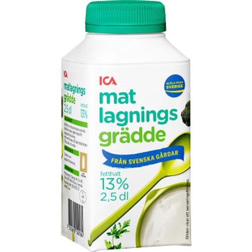 Matlagningsgrädde 13% 2,5dl ICA