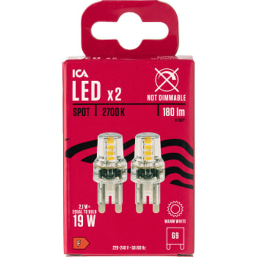 LED Spot G9 19W 2-pack ICA