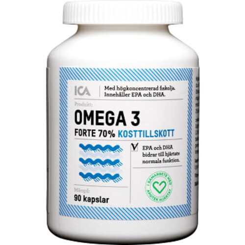 Omega-3 Forte 70% 90st ICA Hjärtat