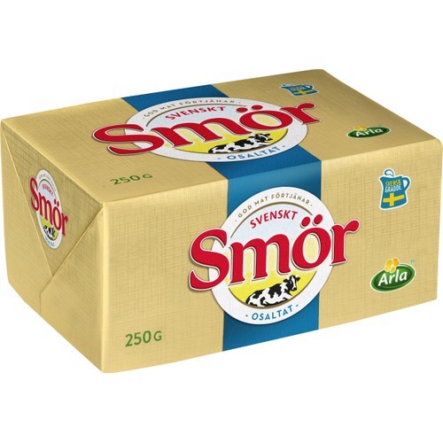 Smör Osaltat Svenskt 82% 250g Arla