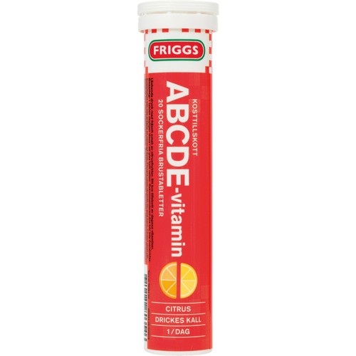 Brustablett ABCDE vitamin Citrus 20-p 1000mg Friggs