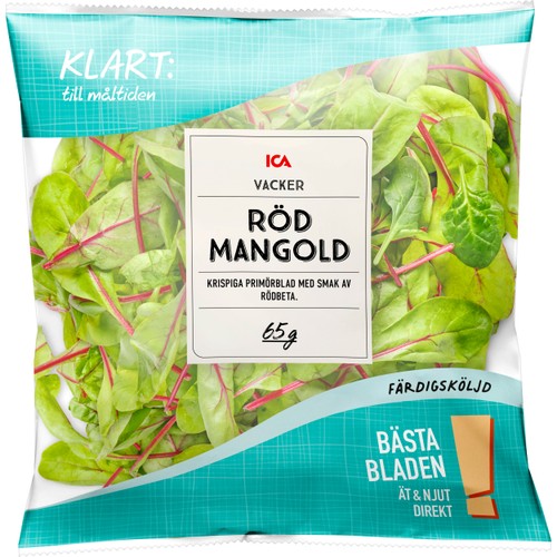 Finbladig röd mangold Sköljd 65g 1 ICA