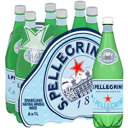 Mineralvatten 6-pack 1l San Pellegrino