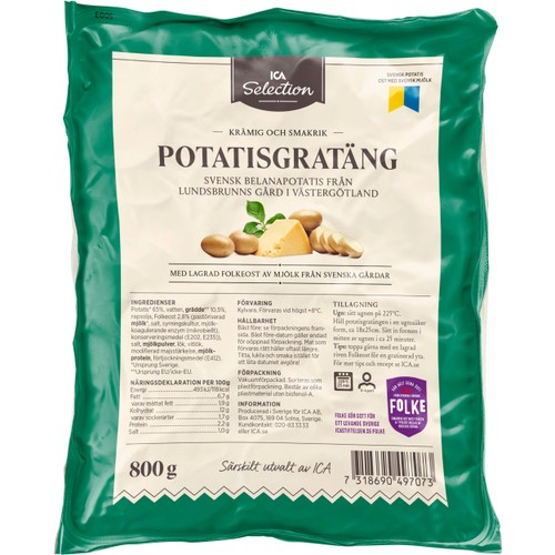 Potatisgratäng med Folkeost 800g ICA