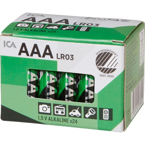 Batteri AAA/LR03 24p ICA