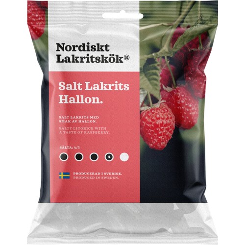 Lakrits Salt Hallon 120g Nordiskt Lakritskök