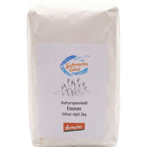 Emmermjöl Siktat Eko 2kg KRAV Solmarka Gård