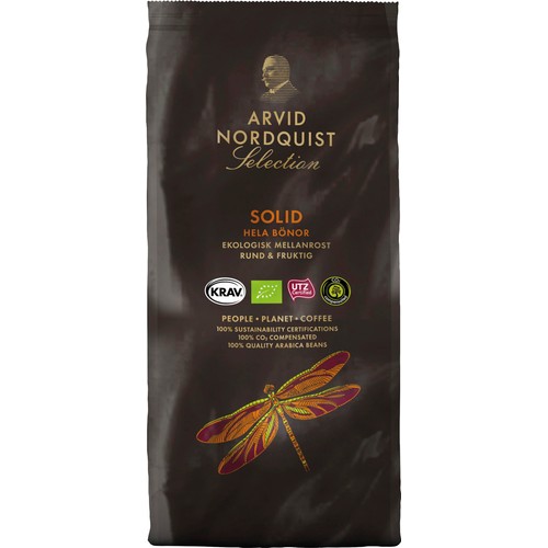 Kaffe Hela bönor Solid 450g KRAV Arvid Nordquist