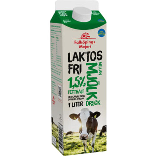 Mellanmjölkdryck Laktosfri 1,5% 1l Falköpings Mejeri