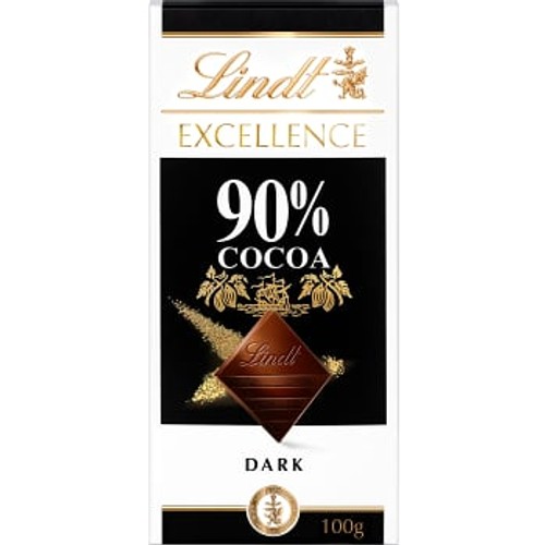 Chokladkaka EXCELLENCE 90% Kakao Mörk Choklad 100g Lindt