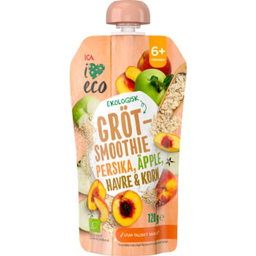 Fruktgröt periska & äpple från 6mån 120g ICA I love eco