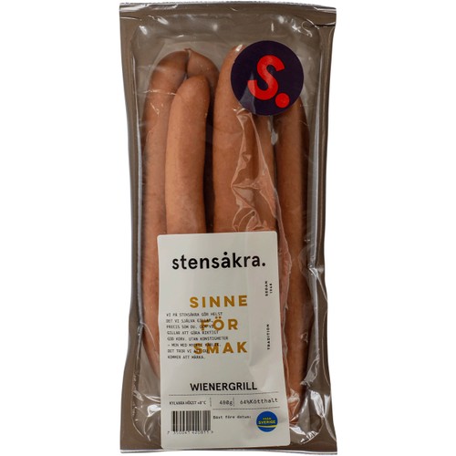 Wienergrill 64% Kötthalt 480g Stensåkra