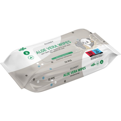Tvättservetter Baby oparfymerade 72-p Gunry