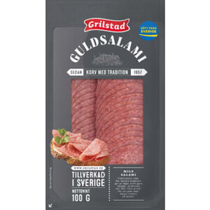 Guldsalami skivad 100g Grilstad