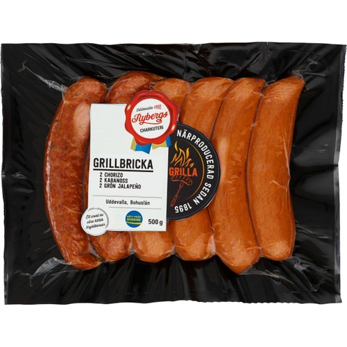 Grillkorv Grillbricka 500g Rybergs