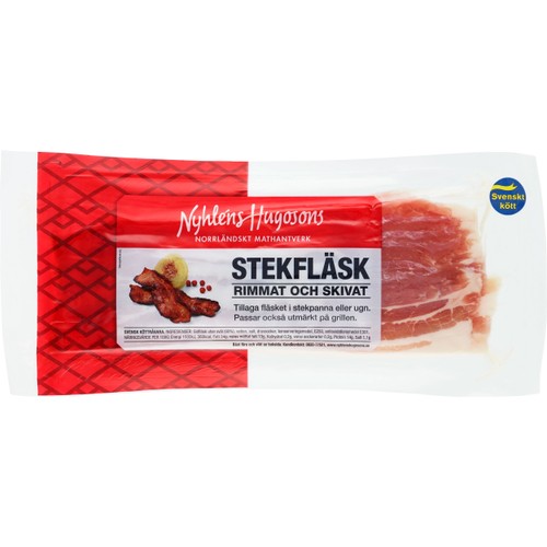 Stekfläsk Rimmat Skivat ca 300g Nyhléns Hugosons