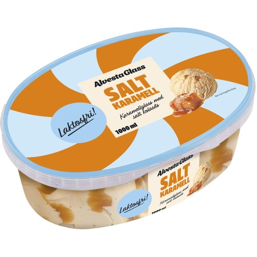 Glass Salt Karamell Laktosfri 1000ml Alvestaglass
