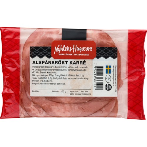 Karré Alspånsrökt 100g Nyhléns Hugosons