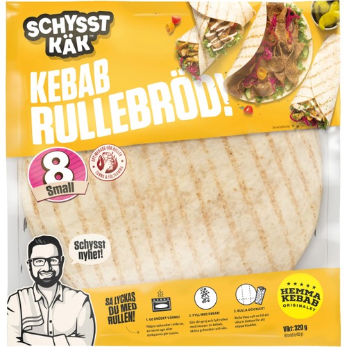 Kebabrullebröd small 8-p 320g Schysst käk