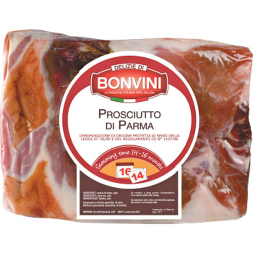 Prosciutto di Parma Halvt block ca 2,5kg Bonvini