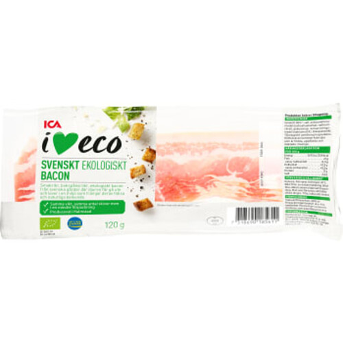 Bacon Ekologiskt 120g ICA I Love Eco
