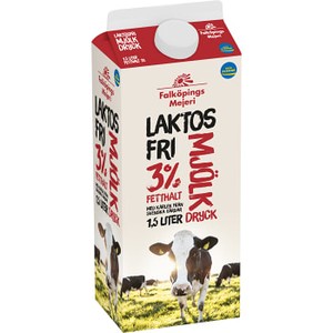 Mjölkdryck Laktosfri 3% 1,5l Falköpings Mejeri