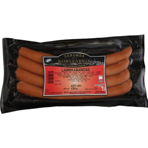 Lammkabanoss 80% Kötthalt 220g Sorunda Korvfabrik