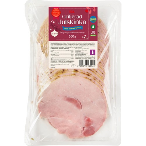 Julskinka Griljerad Skivad Glutenfri 500g ICA