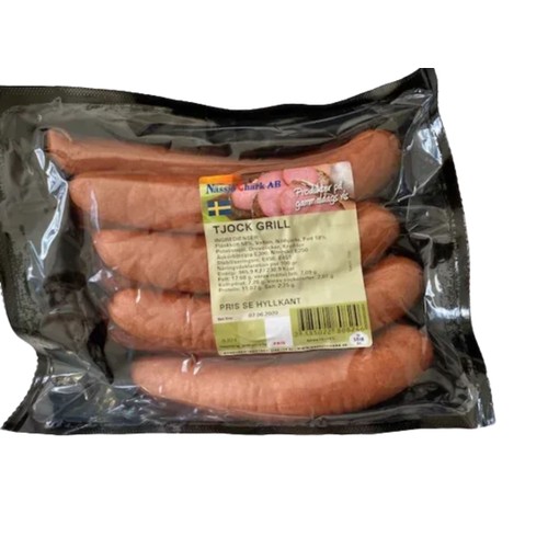 Tjock Grillkorv Storpack ca 800g Nässjö Chark