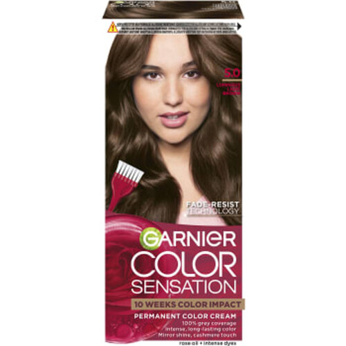 Hårfärg Luminous Light Brown 5.0 1-p Color Sensation Garnier