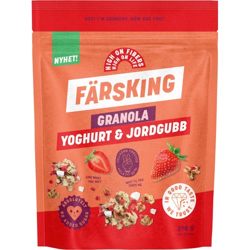 Granola yoghurt & jordgubb 375g Färsking