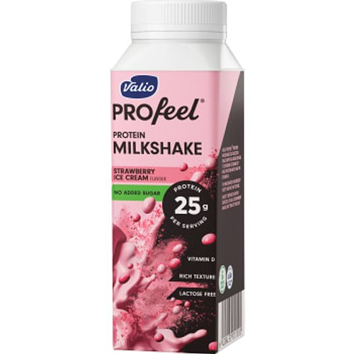 Proteinshake Strawberry Ice cream Laktosfri 1,5% 250ml Valio PROfeel®