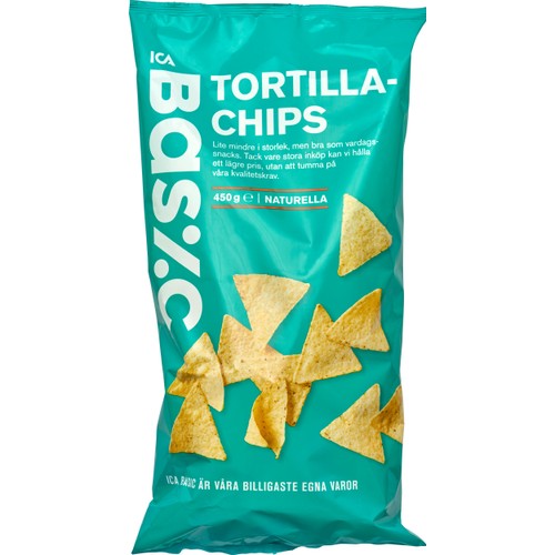 Tortillachips Naturella 450g ICA Basic