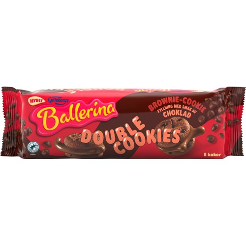 Dubbla Cookies Brownie 168g Ballerina