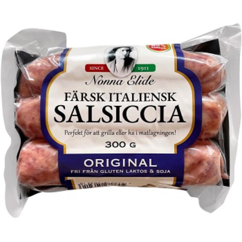 Salsicca Färskkorv Original 95% Kötthalt 300g Nonna Elide