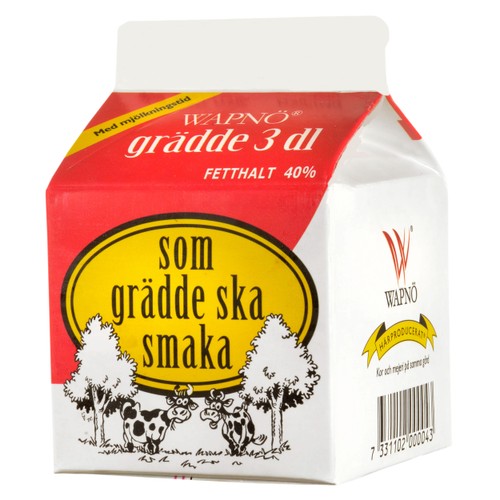 Grädde 3dl Wapnö