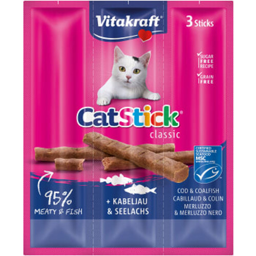 Cat-Stick Mini Torsk & Sej 3-p Vitakraft