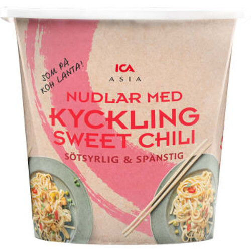 Nudlar med kyckling sweet chili 360g ICA Asia