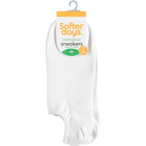 Strumpa sneaker 37-40 2p vit Softer Days