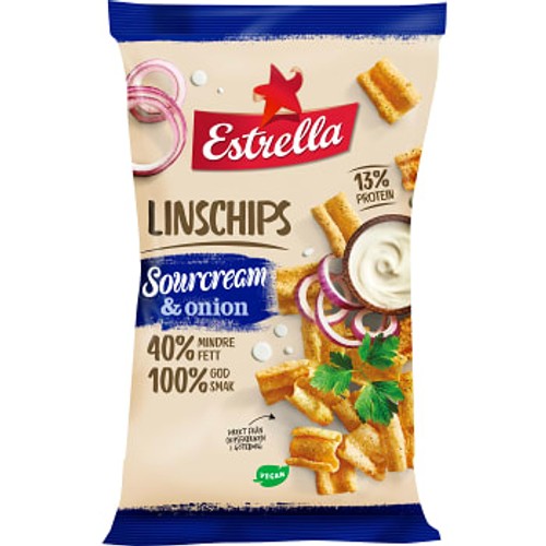 Linschips Sourcream & onion 110g Estrella