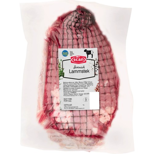 Lammstek Frystinad benfri ca 650g Scan