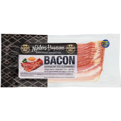 Bacon Alspånsrökt ca 180g Nyhléns Hugosons