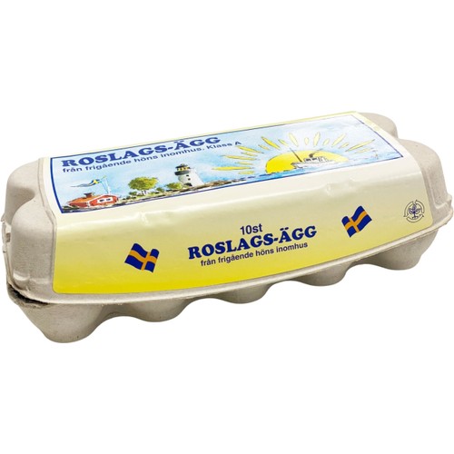 Ägg Frigående Inomhus 10-pack 530g Roslagsägg