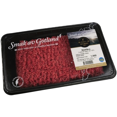Nötfärs Färsk 12% ca 1kg Smak av Gotland