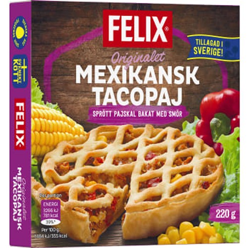 Mexikansk tacopaj Fryst 220g Felix