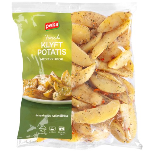 Färsk Klyftpotatis med Kryddor 500g Peka