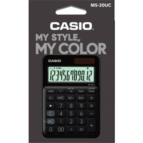 Miniräknare Casio MS20-UC svart CASIO