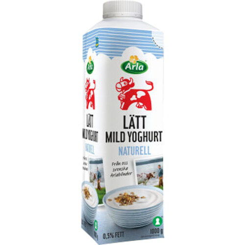 Lättyoghurt Naturell Mild 0,5% 1000g Arla Ko®
